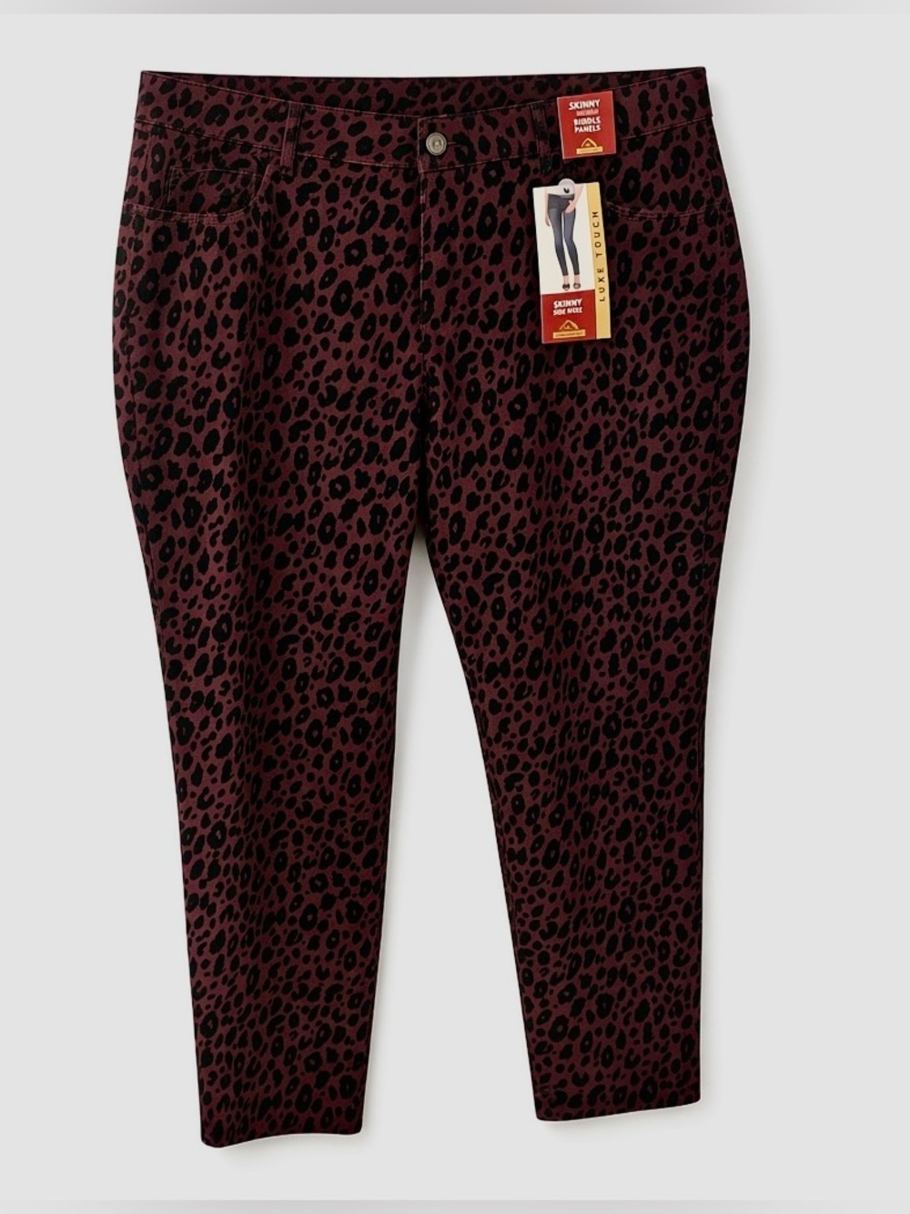 015 NWT JORDACHE animal print flocked pants
